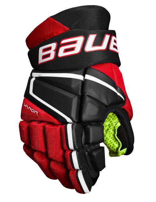 Bauer Hokejové rukavice Vapor 3X Black/Red Junior 10 palců