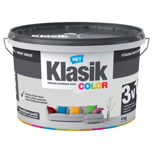 Het Klasik Color 0117 šedý platinový 4kg