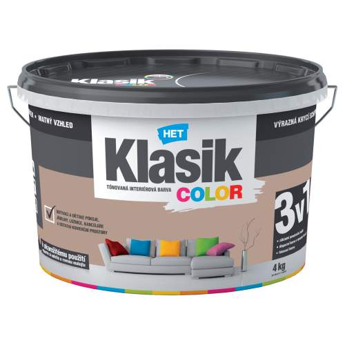 HET Malba interiérová Klasik Color hnědý ořechový 4 kg