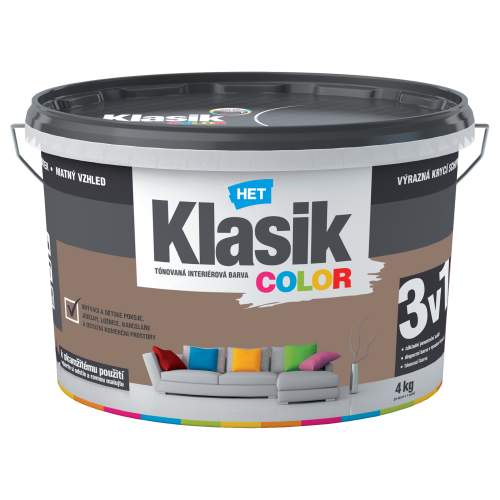 HET Malba interiérová Klasik Color hnědý nugátový 4 kg