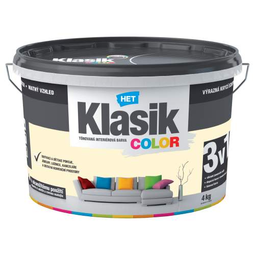 HET Malba interiérová Klasik Color žlutý vanilkový 4 kg