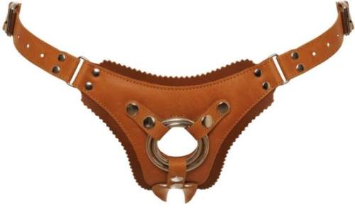 Zado Leather Strap-on Harness 2001047 Brown, L–XL