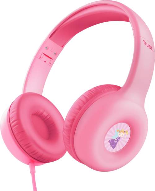 Trust NOUNA Kids headphones růžová