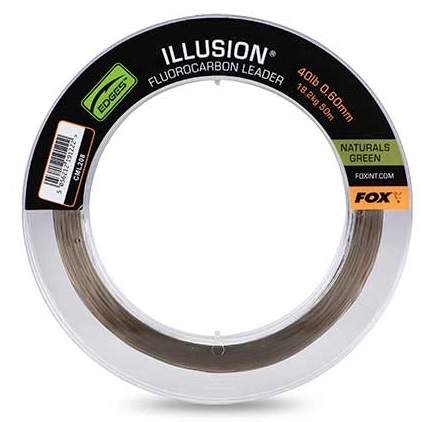 Fox fluorocarbon edges illusion leader naturals green 50 m - 0,60 mm 18,2 kg