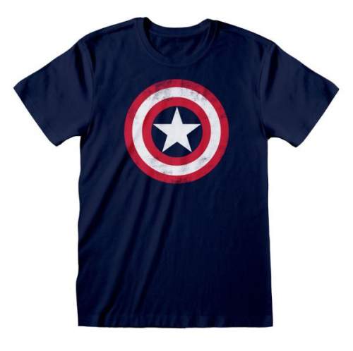 HEROES Captain America - Shield Distressed - tričko XXL