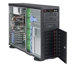 SUPERMICRO Tower/4U 8x 3,5" HS SAS/SATA, 2x 5,25", 1x 5,25" pro 3,5", 903W (80+gold) (Super Quiet - 28dB)