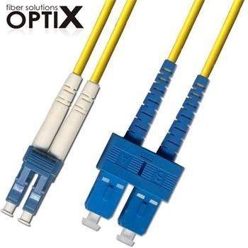 OEM Optický patchkabel duplexní, LC/UPC-SC/UPC 9/125um SM, 15m, OS2