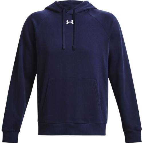 Under Armour Pánská mikina Rival Fleece Hoodie midnight navy XXL, Tmavě, modrá