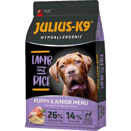 JULIUS K-9 HighPremium PUPPY&JUNIOR Hypoallergenic LAMB&Rice 3kg