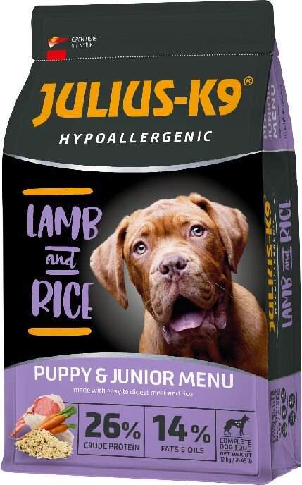 JULIUS K-9 HighPremium PUPPY&JUNIOR Hypoallergenic LAMB&Rice 12+2kg