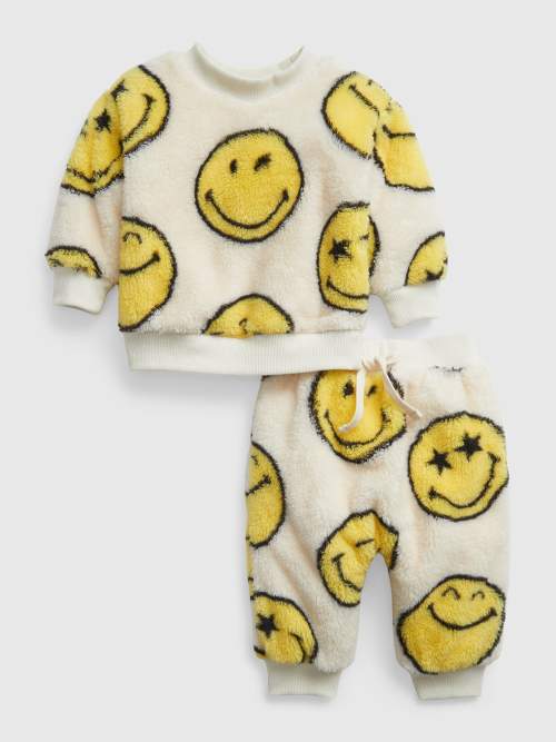 GAP Baby plyšová souprava SmileyWorld® Béžová 18-24M