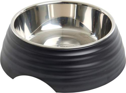 KRUUSE Miska melamin Frosted Ripple Bowl 700ml černá BUSTER