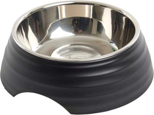 KRUUSE Miska melamin Frosted Ripple Bowl 350ml černá BUSTER