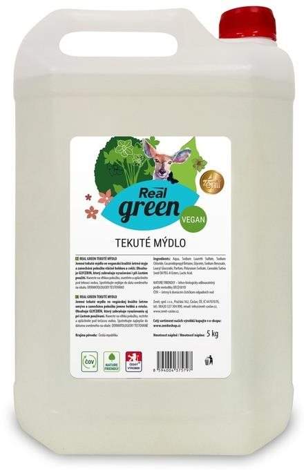 Real Green Clean tekuté mýdlo, náplň, 5 kg