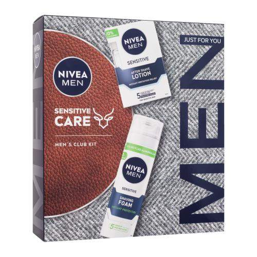 Nivea Men Sensitive Care pánská dárková sada voda po holení Men Sensitive 100 ml + pěna na holení Men Sensitive 200 ml