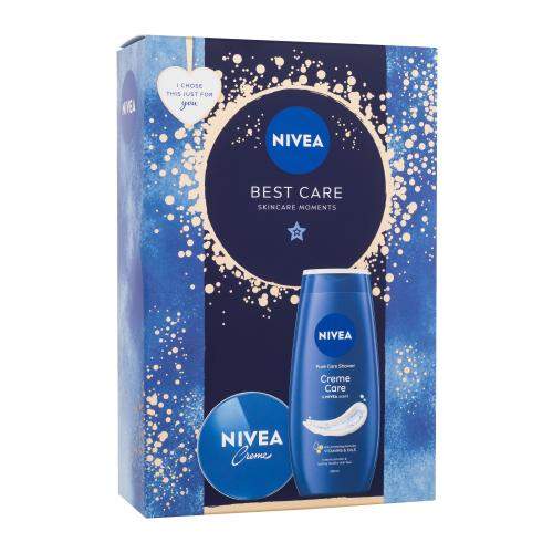 Nivea Best Care dámský dárková sada univerzální krém Creme 75 ml + sprchový gel Creme Care 250 ml pro ženy