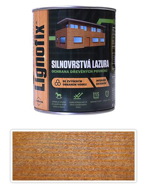 LIGNOFIX ilnovrstvá lazura 0.75 l Zlatý dub
