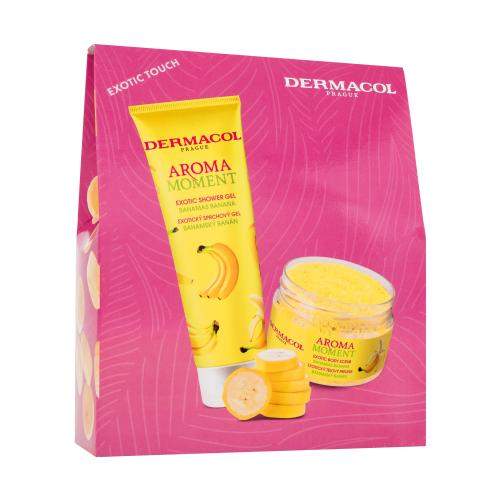 Dermacol Aroma Moment Bahamas Banana dárková kazeta unisex sprchový gel Bahamas Banana 250 ml + tělový peeling Bahamas Banana 200 g