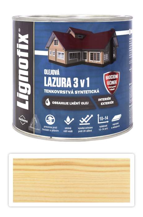 STACHEMA Lignofix LAZURA 3v1 - olejová lazura s biocidem 2.2 l Bezbarvá