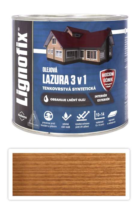 STACHEMA Lignofix LAZURA 3v1 - olejová lazura s biocidem 2.2 l Zlatý dub