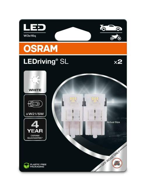 OSRAM W21/5W LEDriving SL White 6000K 12V blistr 2ks 7515DWP-2BL