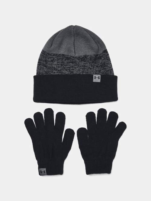 Under Armour BEANIE&GLOVES COMBO Chlapecký set čepice a rukavice, černá, velikost