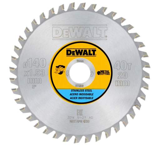 DeWALT DT1918 pilový kotouč na nerez 140x20mm