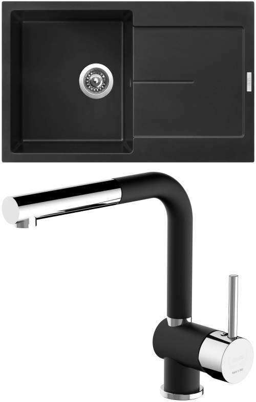 Sinks ULTIMA 790 Pureblack + Mix 3 P GR N6