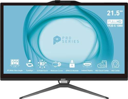 MSI PRO,AP222T 13M-243EU,21,5",FHD,T,i5-13400,8GB,512GB SSD,UHD 730,W11H,Black,2R