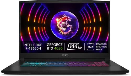 MSI Katana 17 B13VEK-1442CZ, i7-13620H/16GB/1TB SSD/RTX 4050, 6GB/17,3" FHD, 144Hz/Win 11 Home/černá, Katana 17 B13VEK-1442CZ