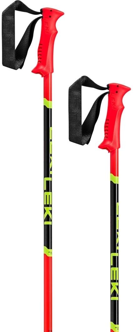 Leki Racing Kids - bright red/black/neon yellow 100