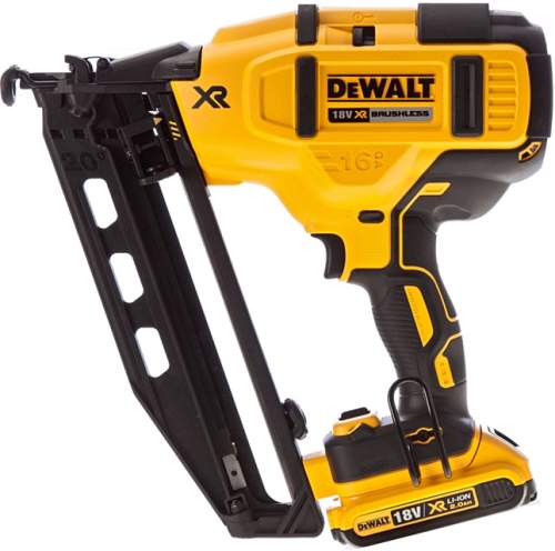 DeWALT 18V BEZUHLÍKOVÁ dokončovací hřebíkovačka 32 - 63 mm, 2 x Li-Ion 2,0 Ah DCN660D2