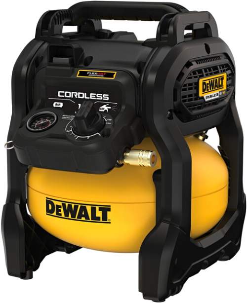 DeWALT 18 V FLEVOLT ADVANAGE komresor, 300 W (0.4 k) nádrž 10l, max tlak na aku 18V/54V 8.6 BAR DCC1018N