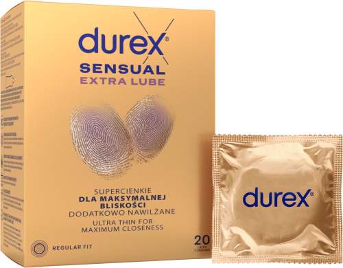 DUREX Sensual Extra Lube prezervativ 20ks