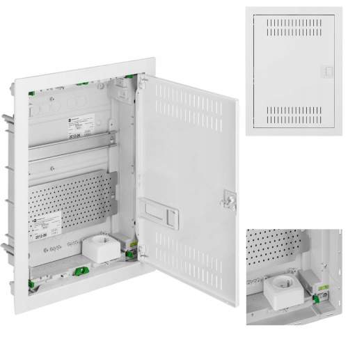 Multimediální rozvodnice podomítková IP30, perforovaná dvířka, 478x358x94mm (SEZ C-BOX MSF 28M)