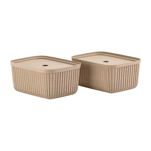 Zone Denmark Set dvou béžových papírových úložných boxů Pulp 32 x 23 cm