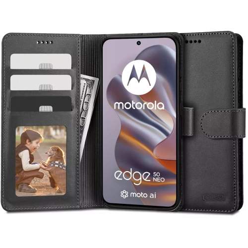 Tech-Protect Ochranné pouzdro pro Motorola Moto EDGE 50 Neo - Tech-Protect, Wallet Black