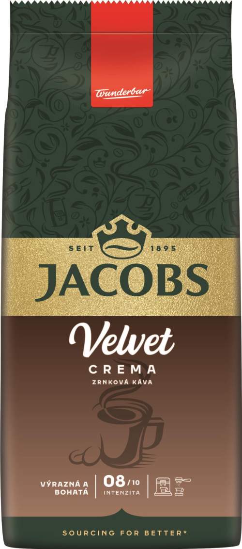 VELVET CREMA 1000g ZRNKOVÁ KÁVA JACOBS