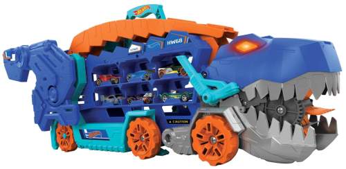 Mattel Hot Wheels City T-Rex tahač se světly a zvuky