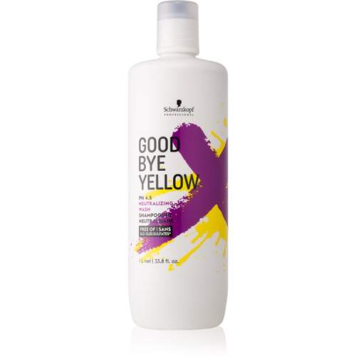 Schwarzkopf Professional Goodbye Yellow šampon neutralizující žluté tóny pro barvené a melírované vlasy 1000 ml