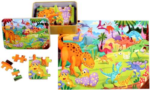 Puzzle Merco Puzzle Dinosaurus 100 dílků, multipack 2 balení