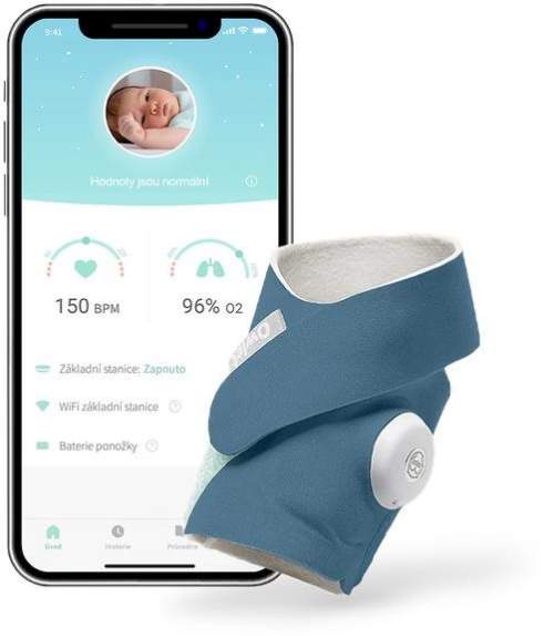 Owlet Smart Sock 3 - modrá / Chytrá ponožka / Monitor zdraví pro dítě