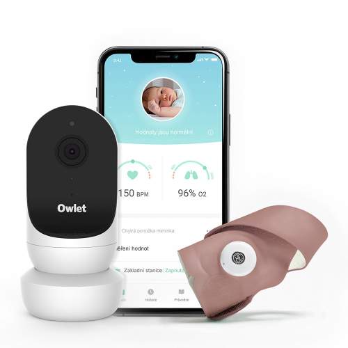 Owlet Cam 2 kamera & Smart Sock 3 Duo chytrá ponožka růžová