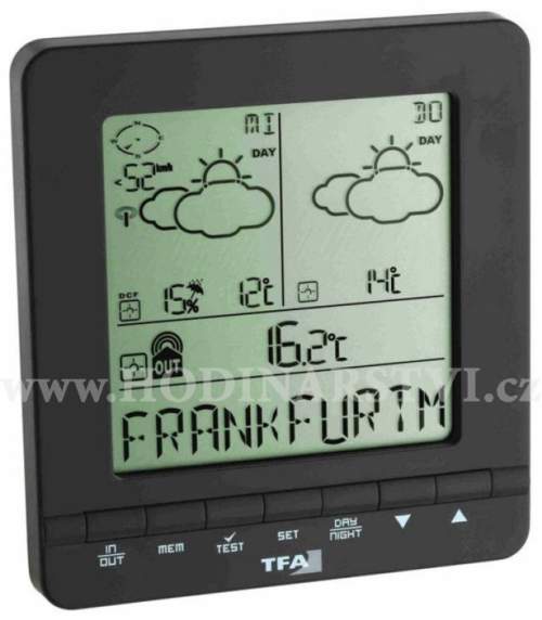 Meteorologická stanice TFA 35.1103 Dostmann Meteotime Easy / digitální / přesnost ± 1 °C / černá Varianta: ivi1