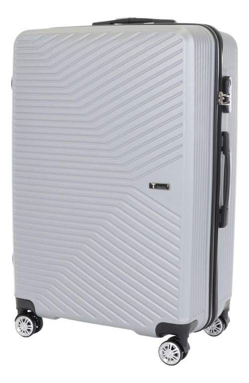 Cestovní kufr T-class® VT21111, stříbrná, XL, 74 x 49 x 27,5 cm / 90 l