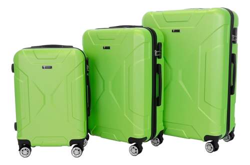 Sada 3 kufrů T-class® VT21121, zelená, M, L, XL / 35l, 60l, 90l