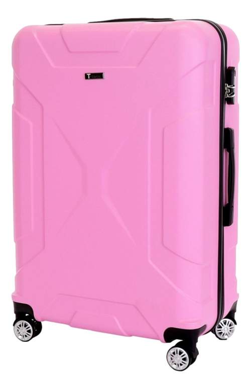 Cestovní kufr T-class® VT21121, růžová, XL, 74 x 49 x 27,5 cm / 90 l