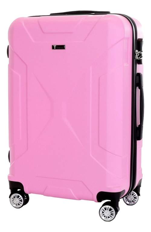 Cestovní kufr T-class® VT21121, růžová, L, 66 x 44 x 24 cm / 60 l