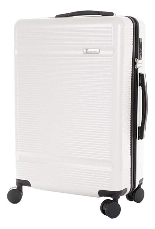 Střední cestovní kufr T-class® 2218, bílá, L, 60 l, 65 x 44 x 25 cm