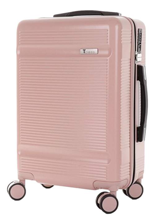 Palubní cestovní kufr T-class® 2218, růžová, M, 40 l, 55 x 38 x 23 cm